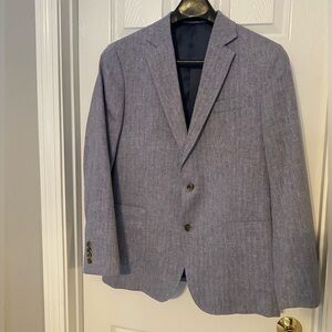 Linen/Cotton Men’s Blazer - Light Blue 40R